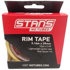 Stan&rsquo;s NoTubes Yellow Tubeless Bicycle Wheel Rim Tape 25mm x 10 Yard Roll