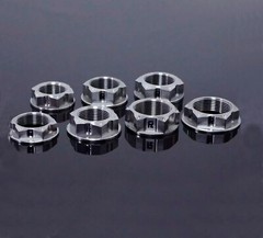 1PC M22 M24 M25 M28Titanium Alloy Nut Motorcycle Axis CNC Hex Nut Pitch 1.0/1.25