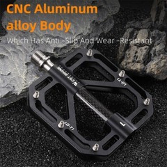 WEST BIKING Bicycle Pedals Titanium Carbon Fiber Axle 3 Bearing Bike Flat Pedals