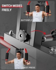 Multifunctional Home Gym Equipment Body Workout Station with Pulley System 400lb