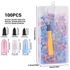 100Pcs Tire Repair Rubber Nails Tyre Puncture Repair Screws Kit w/ Screwdriver