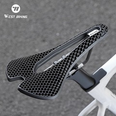 WEST BIKING Bicycle Saddle 3D Honeycomb Hollow MTB Road Bike Seat Cushion Blue