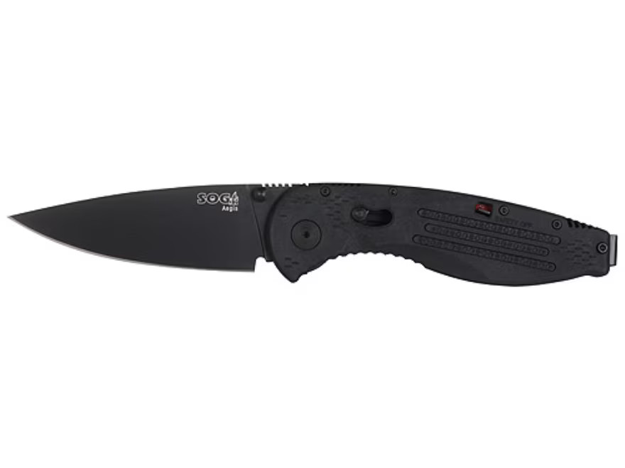 SOG Aegis Assisted Opening Pocket Knife 3.5&Prime; Drop Point Blade AUS-8 Stainless