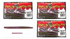 (3) Unopened Packs Wave Plastics 4&Prime; Baby Tiki-Stick Swirl Series Brown/Purple
