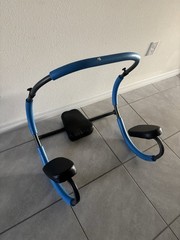 Abdominal Exerciser Bar w/ Padded Handles, Blue/Black Metal/Foam Home Use