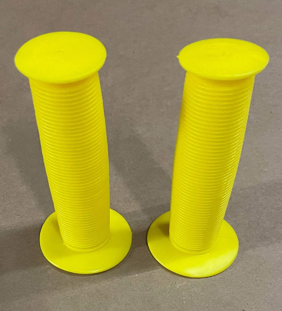 NEW! Yellow Mushroom Bicycle Handlebar GRIPS Lowrider Cruiser Kids Bike Pair.
