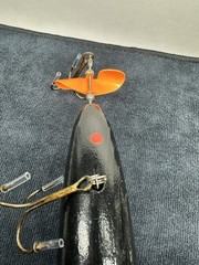Wood Musky Topwater – Unknown Maker – Muskie – 3 Props (2 Front,1 Rear)
