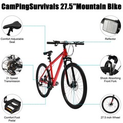 27.5 Inch, Dual Full Suspension Mountain Bike, Birthday New Year Gifts for Mens