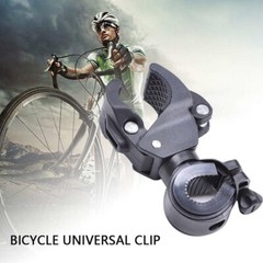 Universal 360° Rotating Bike Handlebar Flashlight Holder Clip Torch Mount Clamp
