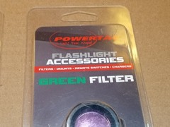 2 Green Flashlight Filters For Warrior, Reloaded, Hero Flashlights 37mm Bezel