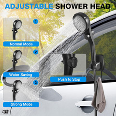 Camping Shower with 7-Gallon Water Jug, 6000mAh Rechargeable Portable Shower New