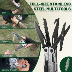 MOSSY OAK Multitool, 20-in-1 Stainless Steel Multi Tool Pliers Self-locking