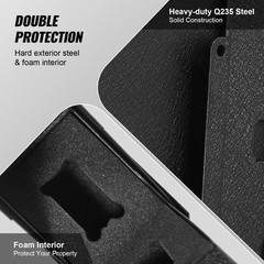 VEVOR Mounted Gun Safe for Pistols Biometric Gun Safe 3 Access Ways for 1 Pistol