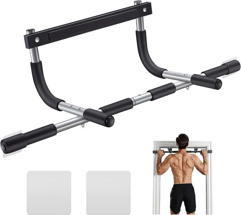 Pull up Bar for Doorway | Thickened Steel Max Limit 440 Lbs Upper Body Fitness W