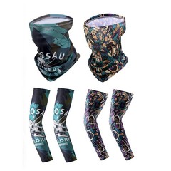 Cooling Arm Sleeves & Neck Gaiter Set – Breathable UPF 50+ Protection Face Mask