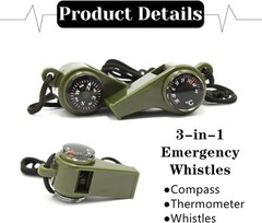 1-200 Very Loud Keychain Whistle for Survival, Sports, Hiking, Outdoor Activity