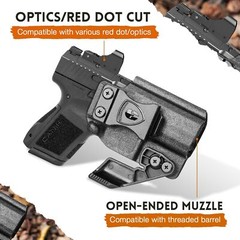 IWB Kydex Holster w/Claw & Optics Cut Compatible with Canik Mete MC9 Pistol,RH
