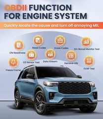 OBD2 Scanner with ABS SRS Transmission Reset Fault Codes