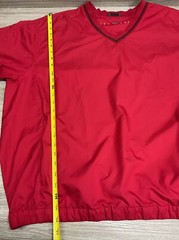 Nike Golf Men’s Red Short Sleeve V-Neck Pullover Windbreaker Jacket Size XL