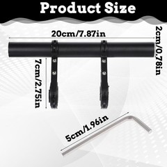 Bike Handlebar Extender, 7.9&Prime; Long Aluminum Alloy Bicycle Cross Bar Extension Mu
