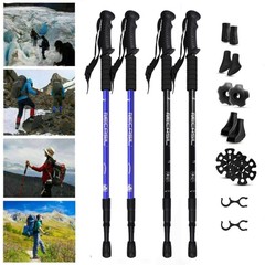 2X Trekking Poles Nordic Walking Sticks Adjustable Anti-shock Hiking Alpenstock