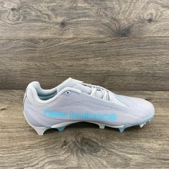 New Balance Burn Low Lacrosse Cleats Mens 5 Womens 6.5 Grey Blue BURNLF14