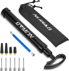 NUWAB 10.6 Inch Ball Pump, Lightweight Portable Manual Pump for Football, Basket