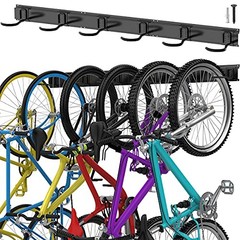 Black 48&Prime; Wall Mount Bike Storage Rack – 6 Bike Racks – Wall Mount – Garage