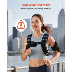 Uimoso Adjustable 6-40lb Weighted Vest for Strength Training and Fitness Workout