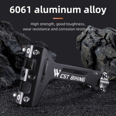 WEST BIKING Bike Dual Water Drink Bottle Cage Holder Extension Mount Black