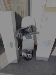 Snowboard Addiction Jib Rail Board W/ Real Union Bindings