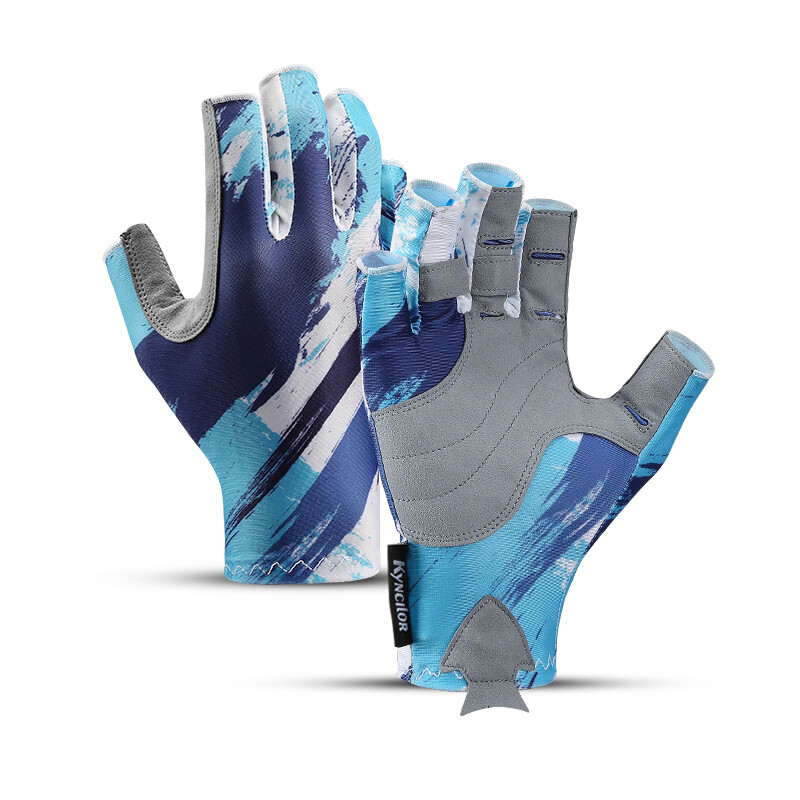 UPF50+ Fishing Gloves UV Sun Protection Gloves Fingerless Gloves for Men Women