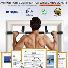 Pull up Bar for Doorway | Thickened Steel Max Limit 440 Lbs Upper Body Fitness W