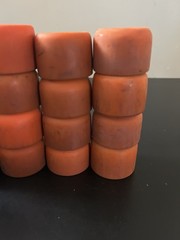 Lot of 20 Vanguard Zinger Orange Roller Skate Wheels (Condition& Size Varies)