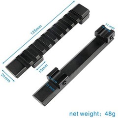 Low Profile 11mm Dovetail to 20mm Picatinny Rail Mount Adapter Scope Base Mount