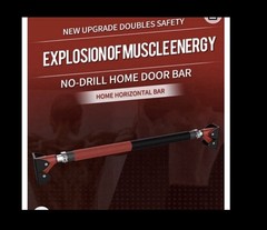RHINOSPORT Door Pull Up Bar Doorway Chin Up Bar from 69-92 cm (27.1in-36.2in)