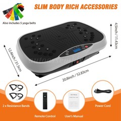Vibration Plate-200 Speeds,10 Modes,5 bands,330lb-Home Fitness,Weight Loss