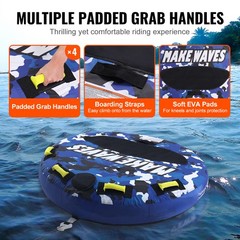 Inflatable Towable Tube for Boating 1-2 Rider 51.8 inch Round Water Sport
