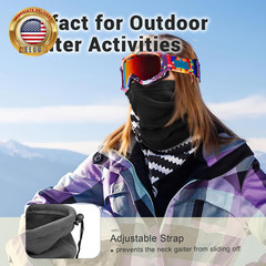 Neck Gaiter Ski Mask, Balaclava Face Mask Men, Adjustable Reusable Windproof Fac