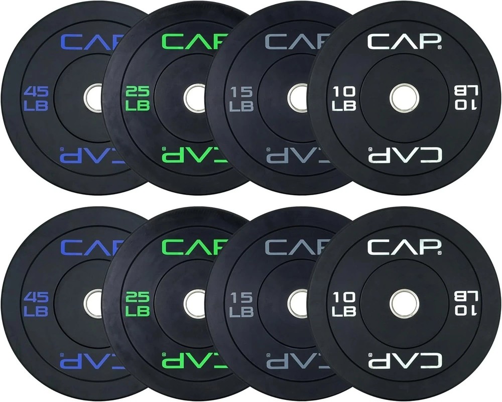 2-inch Olympic Bumper Plate Weight Set (100-370 lbs)Storage Rack Optional..