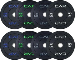 2-inch Olympic Bumper Plate Weight Set (100-370 lbs)Storage Rack Optional..