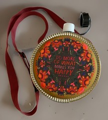 Natural Life Live Happy Plastic & Stainless Steel BOHO CANTEEN Hiking Outdoors