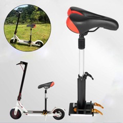 Height Adjustable Seat Cushion Universal Aluminum Alloy Rod + Saddle For Scooter