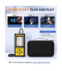 OBD2 Scanner with ABS SRS Transmission, Reset Fault Lights | Check Engine Cod…