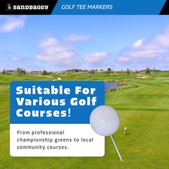 Sandbaggy Plastic Tee Markers for Golf Course (UV Resistant) – Steel Spike