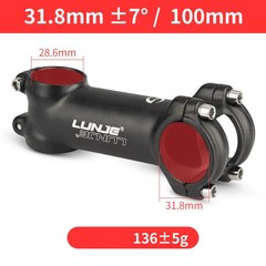 Bike Stem 7° 50-100mm 25.4/31.8mm MTB Road Ultralight Handlebar