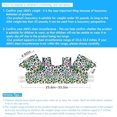 Kids Swim Vest Life Jacket for 30-55 Pounds Boys and Girls, Toddler O-Leopard