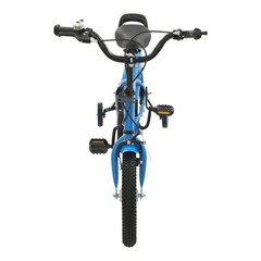 14&Prime; Kids Bike With Training Wheels Adjustable Seat Handbrake Blue Black Bicycle