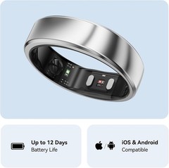 RingConn Gen 2, World’s First Smart Ring w/Sleep Apnea Monitoring SILVER Size 8