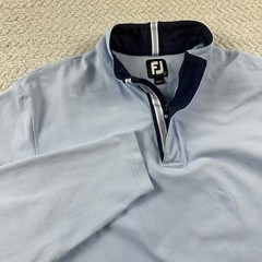 Footjoy 1/4 Zip Men’s Large Golf Pullover Baby Blue Preppy Performance Casual